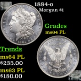 1884-o Morgan Dollar $1 Grades Choice Unc PL