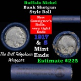 Buffalo Nickel Shotgun Roll in Bell Telephone Wrapper 1917 & s Mint Ends