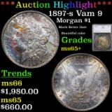 ***Auction Highlight*** 1897-s Morgan Dollar Vam 9 1 Graded ms65+ By SEGS (fc)