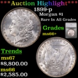 ***Auction highlight*** 1899-p Morgan Dollar 1 Graded ms66+ By SEGS (fc)