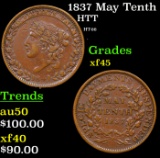 1837 May Tenth Hard Times Token 1c Grades xf+