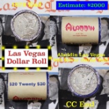 ***Auction Highlight*** Full Morgan/Peace Casino Las Vegas Aladdin silver $1 roll $20, 1878 & CC end