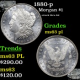 1880-p Morgan Dollar $1 Grades Select Unc PL