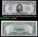 1934A $5 Green Seal Federal Reserve Note Grades Choice AU/BU Slider