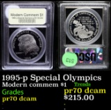 Proof 1995-p Special Olympics Modern Commem Dollar $1 Graded GEM++ Proof Deep Cameo By USCG