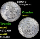 1890-p Morgan Dollar $1 Grades Select Unc