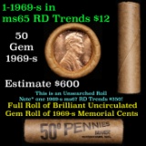 Shotgun Lincoln 1c roll, 1969-s 50 pcs Brandt Wrapper