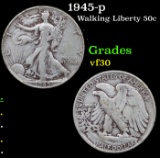 1945-p Walking Liberty Half Dollar 50c Grades vf++