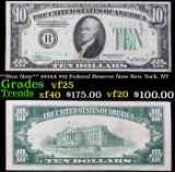 **Star Note** 1934A $10 Federal Reserve Note New York, NY Grades vf+