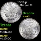 1889-p Morgan Dollar $1 Grades GEM+ Unc