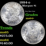 1884-o Morgan Dollar $1 Grades Choice+ Unc