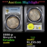 ***Auction Highlight*** PCGS 1886-p Morgan Dollar 1 Graded ms66 By PCGS (fc)