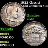 1922 Grant Old Commem Half Dollar 50c Grades Select+ Unc