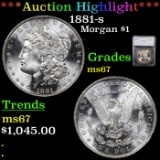 ***Auction Highlight*** 1881-s Morgan Dollar 1 Graded ms67 By SEGS (fc)