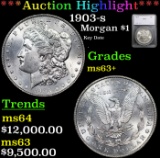 ***Auction Highlight*** 1903-s Morgan Dollar $1 Graded ms63+ By SEGS (fc)