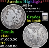 ***Auction Highlight*** 1893-s Morgan Dollar $1 Graded f15 details By SEGS (fc)