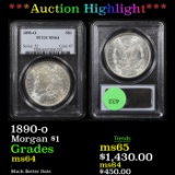 ***Auction Highlight*** PCGS 1890-o Morgan Dollar 1 Graded ms64 By PCGS (fc)