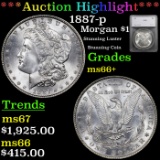 ***Auction Highlight*** 1887-p Morgan Dollar 1 Graded ms66+ By SEGS (fc)