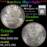 ***Auction Highlight*** 1882-p Morgan Dollar 1 Graded ms66+ By SEGS (fc)