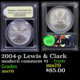 Proof 2004-p Lewis & Clark Modern Commem Dollar $1 Graded MS 70  By USCG