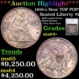 ***Auction Highlight*** 1859-o Seated Liberty Dollar Near TOP POP! $1 Graded ms64+ BY SEGS (fc)
