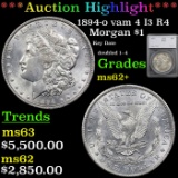 ***Auction Highlight*** 1894-o Morgan Dollar vam 4 I3 R4 1 Graded ms62+ By SEGS (fc)