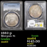 PCGS 1882-p Morgan Dollar $1 Graded ms63 By PCGS