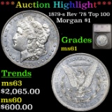 ***Auction Highlight*** 1879-s Rev '78 Top 100 Morgan Dollar 1 Graded ms61 By SEGS (fc)