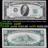 **Star Note** 1950B $10 Green Seal Federal Reseve Note  Grades Choice AU/BU Slider.