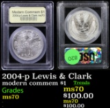 2004-p Lewis & Clark Modern Commem Dollar $1 Graded ms70, Perfection By USCG