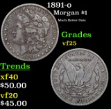 1891-o Morgan Dollar $1 Grades vf+