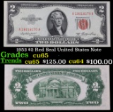 1953 $2 Red Seal United States Note Grades Gem CU