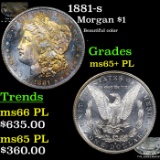 1881-s Morgan Dollar $1 Grades GEM+ PL