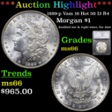 ***Auction Highlight*** 1889-p Morgan Dollar Vam 16 Hot 50 I3 R4 1 Graded ms66 By SEGS (fc)