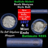 Buffalo Nickel Shotgun Roll in Bell Telephone Wrapper 1917 & s Mint Ends