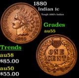 1880 Indian Cent 1c Grades Choice AU