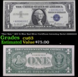 *Star Note * 1957 $1 Blue Seal Silver Certificate Intresting Serial #60006103 Grades Select CU.