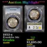 ***Auction Highlight*** PCGS 1952-s Franklin Half Dollar 50c Graded ms66 By PCGS (fc)
