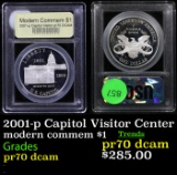 Proof 2001-p Capitol Visitor Center Modern Commem Dollar $1 Graded GEM++ Proof Deep Cameo By USCG