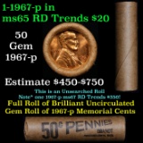 Shotgun Lincoln 1c roll, 1967-p 50 pcs Brandt Wrapper