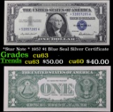 *Star Note * 1957 $1 Blue Seal Silver Certificate Grades Select CU.