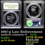 Proof 1997-p Law Enforcement Modern Commem Dollar $1 Graded GEM++ Proof Deep Cameo By USCG