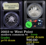 Proof 2002-w West Point Modern Commem Dollar $1 Graded GEM++ Proof Deep Cameo By USCG