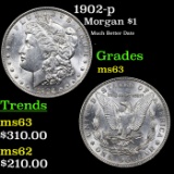 1902-p Morgan Dollar $1 Grades Select Unc
