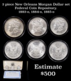 3 piece New Orleans Morgan Dollar set Federal Coin Repository