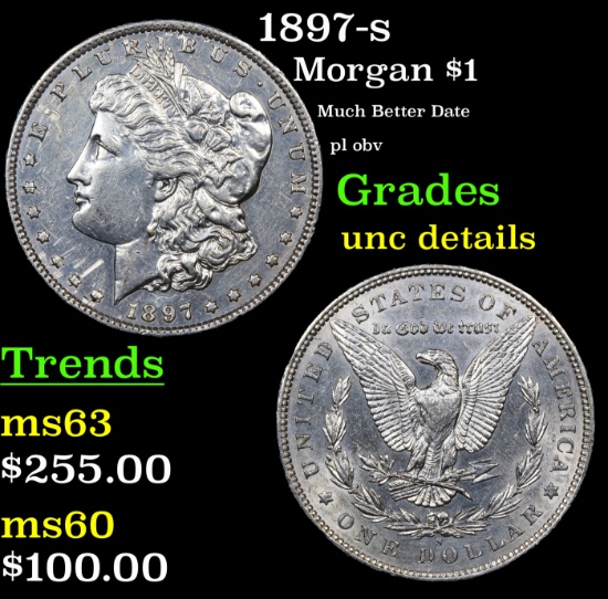 1897-s Morgan Dollar $1 Grades Unc Details