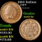 1863 Indian Civil War Token 1c Grades Select Unc BN