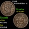 1848 Braided Hair Large Cent 1c Grades vf details