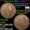 ***Auction Highlight*** 1798 Draped Bust Large Cent S-148; Horned '9' 1c Graded au53 details By SEGS