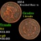 1854 Braided Hair Large Cent 1c Grades f details